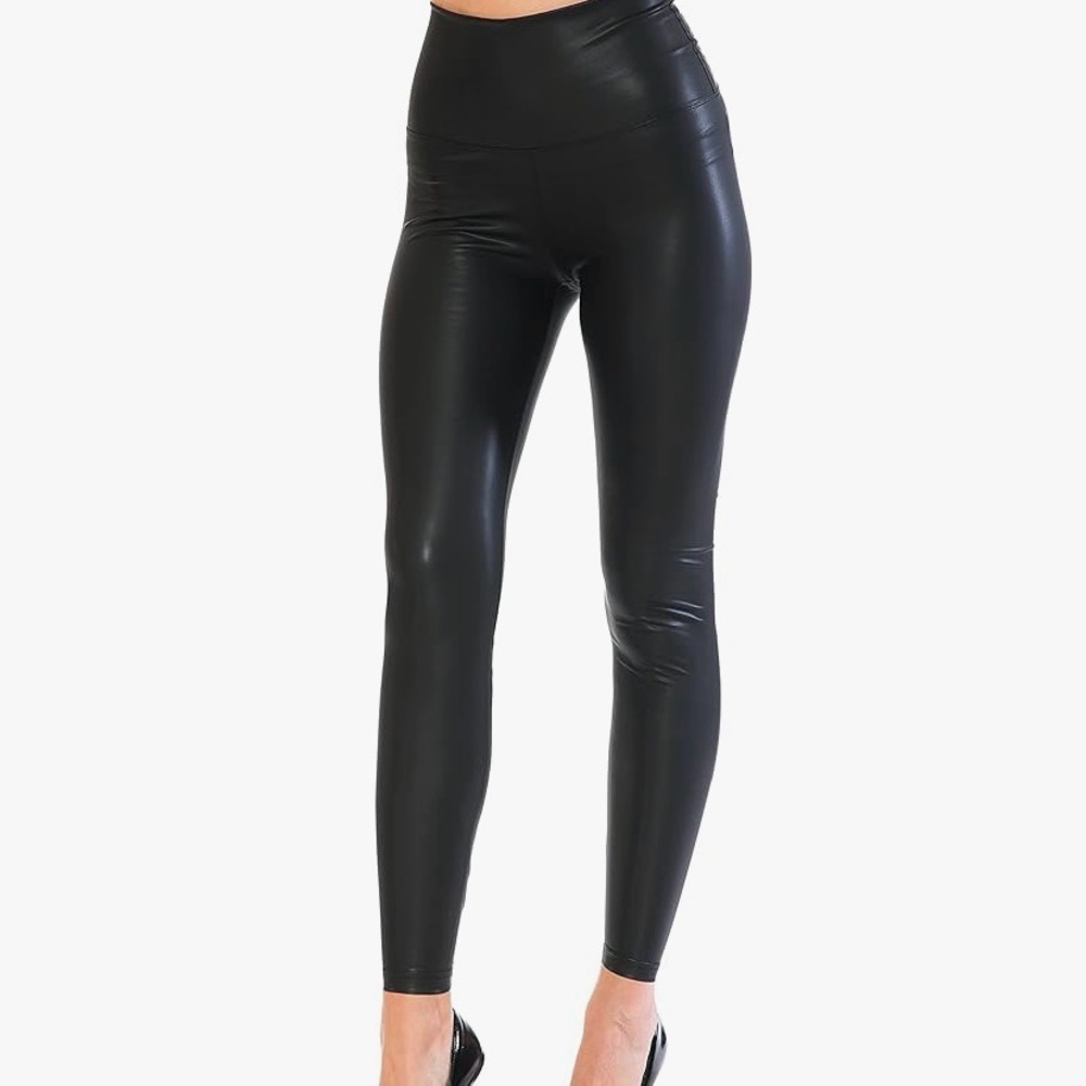 Black Faux Leather Leggings